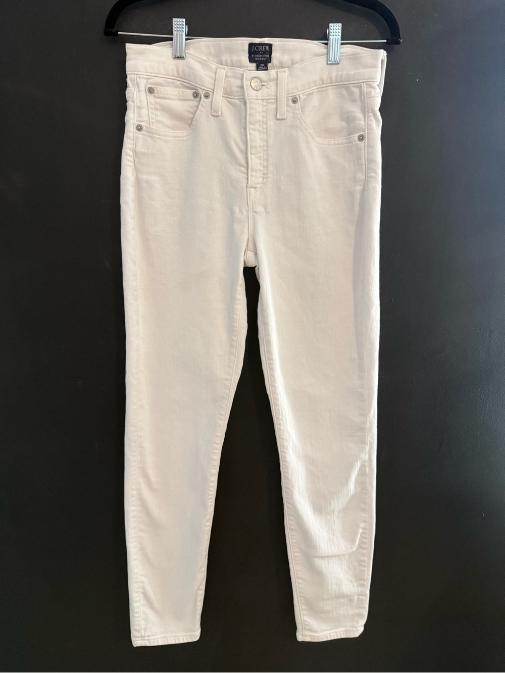 J.Crew Women’s White High-Rise Skinny Jeans 28